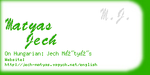 matyas jech business card